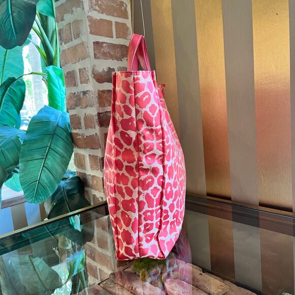 FENDI Shopper Pink Cheetah Print Canvas Tote - Picture 4 of 16
